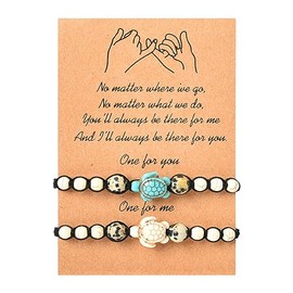 Turtle Bracelet Gifts for Boyfriend and Girlfriend Long Distance Touch Bracelets for Best Friend Christmas Birthday Gifts for Husband Wife Anniversary Valentines Day Gifts for Him Her