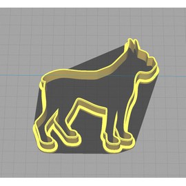 Boxer Dog Shaped Cookie Cutter (6 inch)