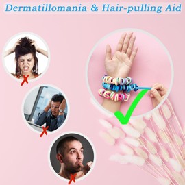 3 Packs Skin Picking Fidget Cuff Stretchy Loom Crochet Bracelet Anxiety Relief Therapy for Trichotillomania Nail Biters