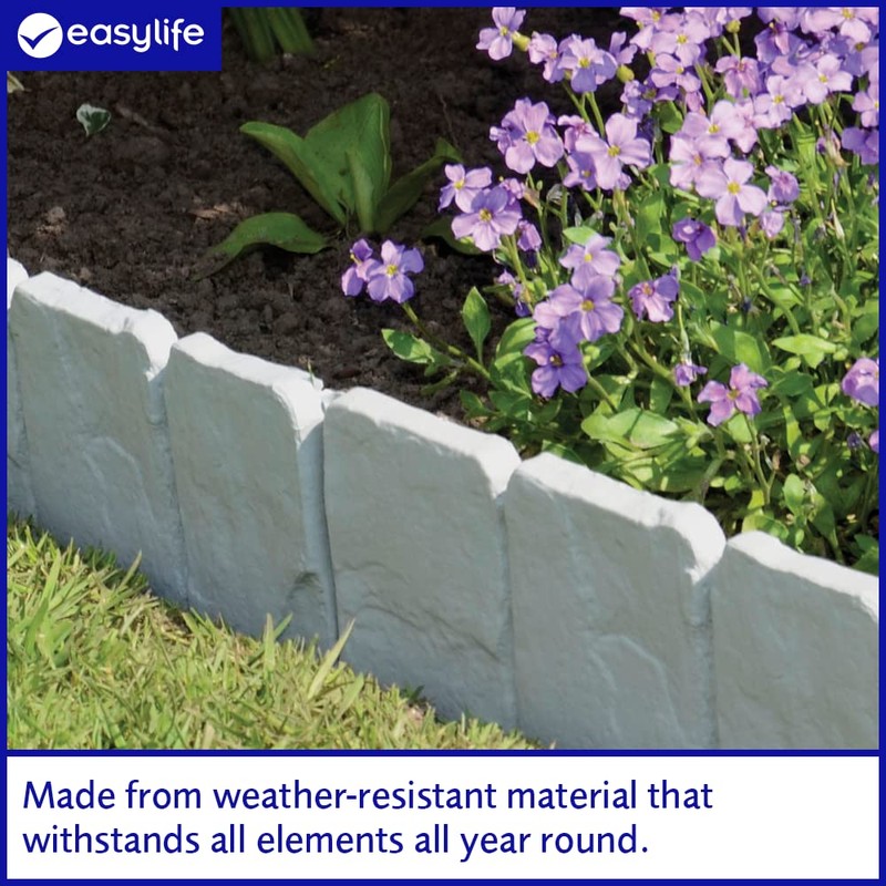 Faux Cobbled Stone Garden Edging | Realistic, Instant fit creates
