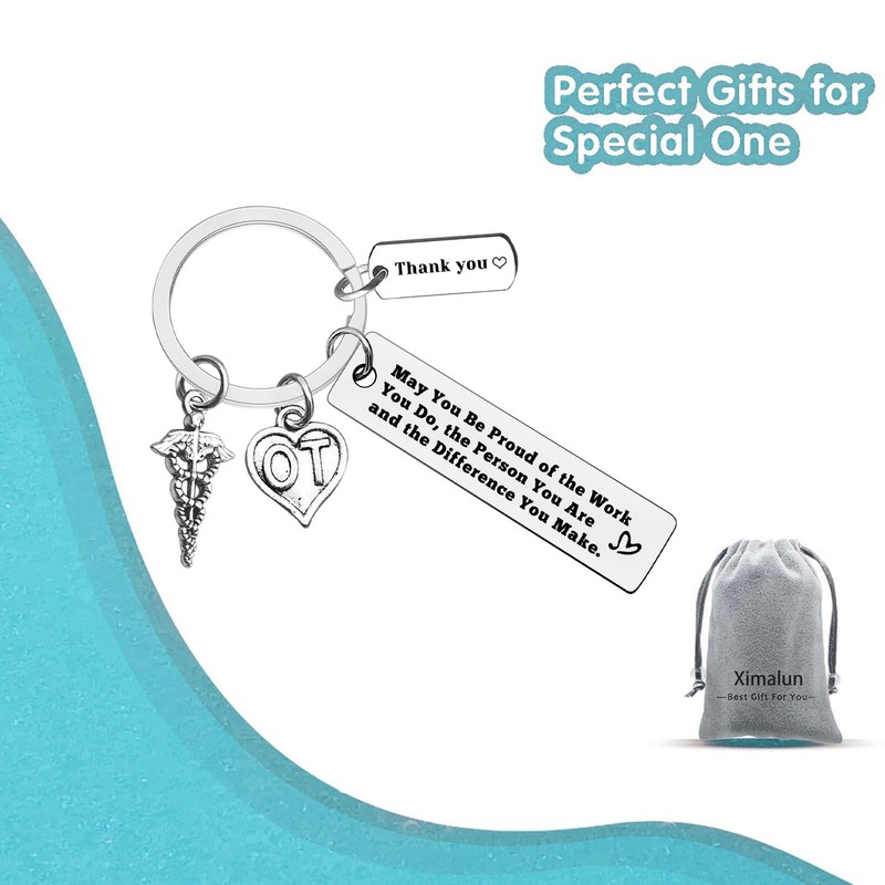 Ximalun Occupational Therapist Gifts OT Keyring Occupational Therapy Appreciation Gifts