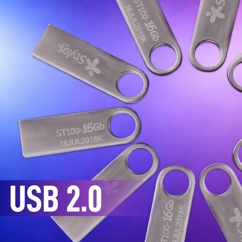 Stylos Paquete 20 Memorias USB 16GB 2.0 Metalica Tech
