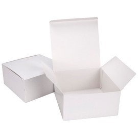 White Gift Boxes 10 Pack 8x8x4 Inches Kraft Small Paper Boxes with Lids for Christmas Gift Boxes Bridesmaid Proposal Boxes Thanksgiving Birthday Party and Graduation Gifts Boxes