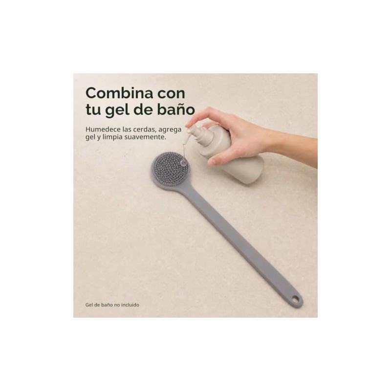 Estropajo de silicona para el cuerpo, cepillo de ducha de