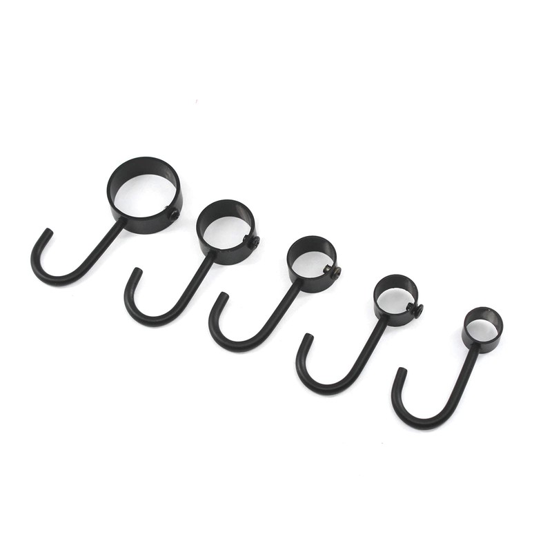 Zerniple Stainless Steel Hook Towel Hanger Black Hook Kitchen Utensil