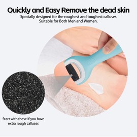 12 Pcs Replacement Rollers Head Refills Compatible with Amope Pedi-Perfect Pro Electric Callus Remover Foot File - Extra Coarse