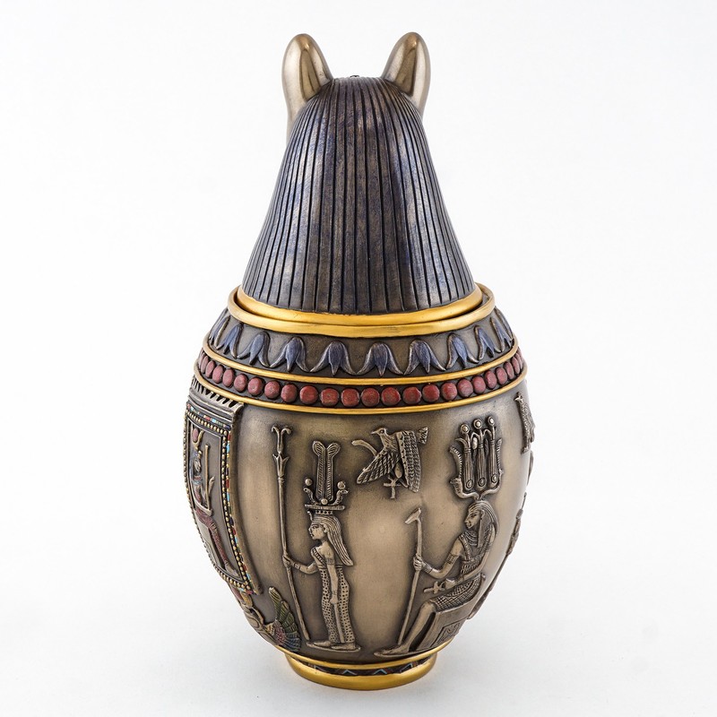 Top Collection Canopic Jar Statue in Cold Cast Bronze -