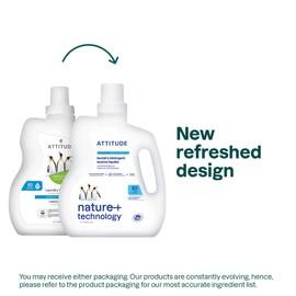 ATTITUDE ATTITUDE Liquid Laundry Detergent, EWG Verified Laundry Soap, HE Compatible, Vegan and Plant Based Products, Cruelty-Free, Wildflowers, 80 Loads, 67.6 Fl Oz