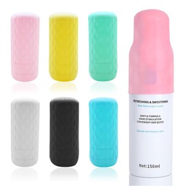 Paquete de 6 Fundas Elásticas para Viajes, Fundas Elásticas de Botellas Silicona, Fundas de Elásticas de Contenedores, Reutilizable, Prevenir fugas, Su Artículos Esenciales de Viaje, 6 Colores