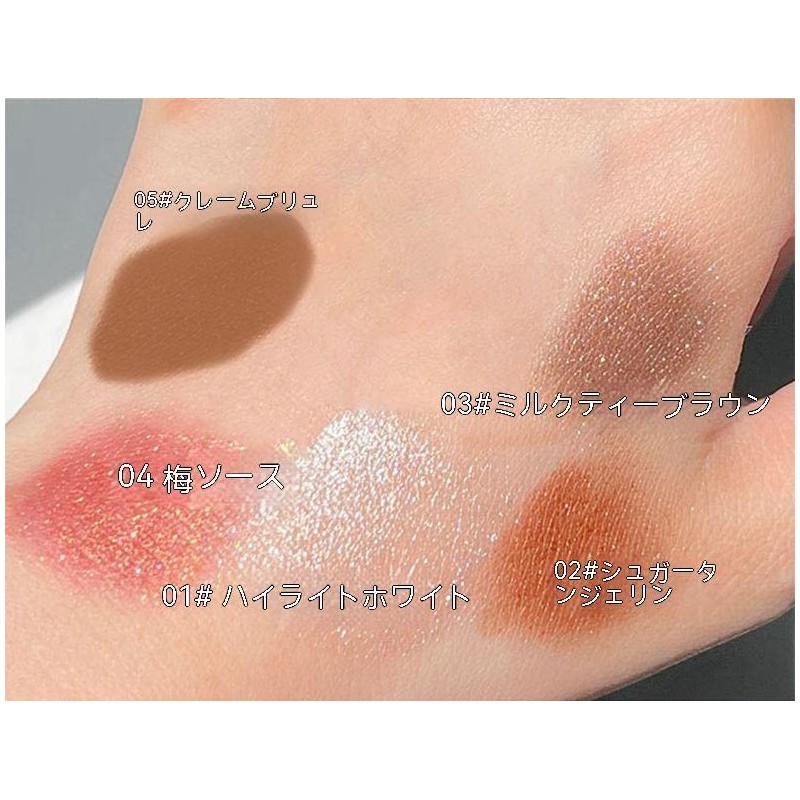 5 Pack Highlight Eye Shadow Pencil, Multipurpose, 2-in-1 Double Head,