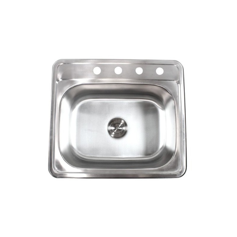 eModernDecor Inc. 25 Inch Top-Mount/Drop-In Stainless Steel Kitchen Island/Bar Sink