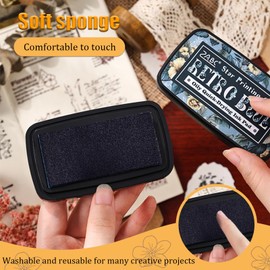 Sgphrzlt Washable Stamp Pads, Craft Ink Pads for Rubber Stamps, Finger Embossing Pigment Ink Pads for Stamping, Perfect for Scrapbook Card Making & DIY Projects, Red