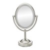 Conair Oval Shaped Double-Sided Lighted Makeup Mirror; 1x/7x , Satin