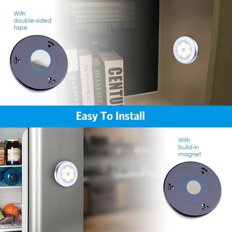 AMIR Upgraded 3.15” Motion Sensor Light, 3 Pack Battery-Powered LED