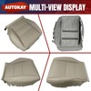 AUTOKAY Front Passenger Perforated Leather Seat Cover Gray for Acura