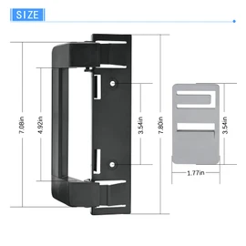 1 Pack 3316882900 RV Refrigerator Door Handle Holder Grip Black Hardware, Compatible with 3316882.900 S,Std Dr Handle Combo-6/8 Amii DM2672, DM2682, DM2872, DM2882 with Airing Cards