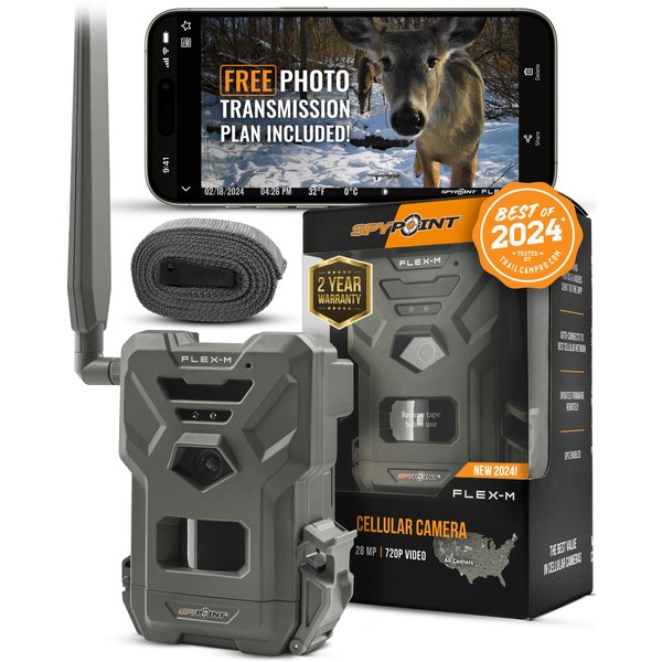 SPYPOINT Flex-M Cellular Trail Camera - Best Hunting Accessories, No