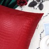 BRAWARM Faux Leather Pillow Covers 22 X 22 Inches, Christmas