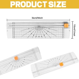 Paper Cutter Slider Mini Small，Paper Trimmer,Papercutter Slicer (5 Blades,6 Non-Slip Mats)