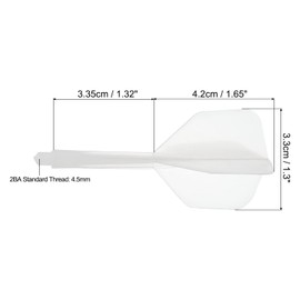 PATIKIL Integrated Dart Shaft & Flights, 3 Pack Durable Plastic Dart Flight Set, Clear