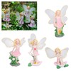 4Pcs Flower Fairies Figurines Statue Garden Home Ornament Resin Model