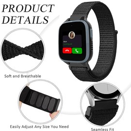 FYISWHO Nylon Straps for Xplora X5 Play/Kidzi, Sports Wristband, Watch Strap, Replacement Strap for Xplora XGO 2 / XGO 3 (White)