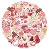 Pink Love Stickers 50 Pcs, I Love You Heart Romantic