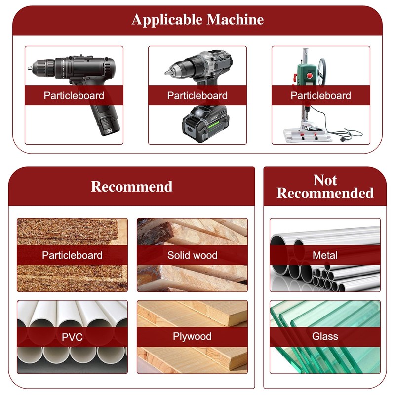 Faankiton 7PCS Countersink Drill Bit Set Woodworking Countersink Drill Bits,