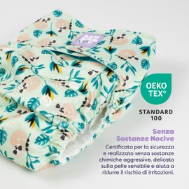 Bambino Mio Miosolo Classic – Confezione da 5 pannolini riutilizzabili (ANIMALI) – Pannolini di stoffa «tutto in uno», pannolini lavabili taglia unica, pannolini riutilizzabili per neonati