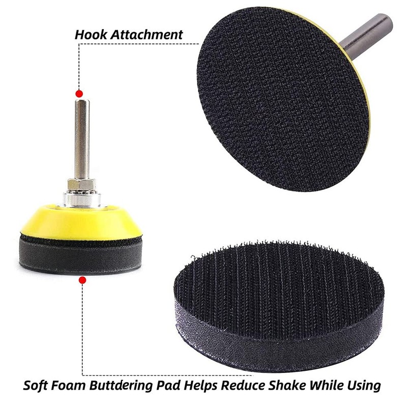 Bestgle 2pcs 2 Inch (50mm) Hook and Loop Sanding Pad
