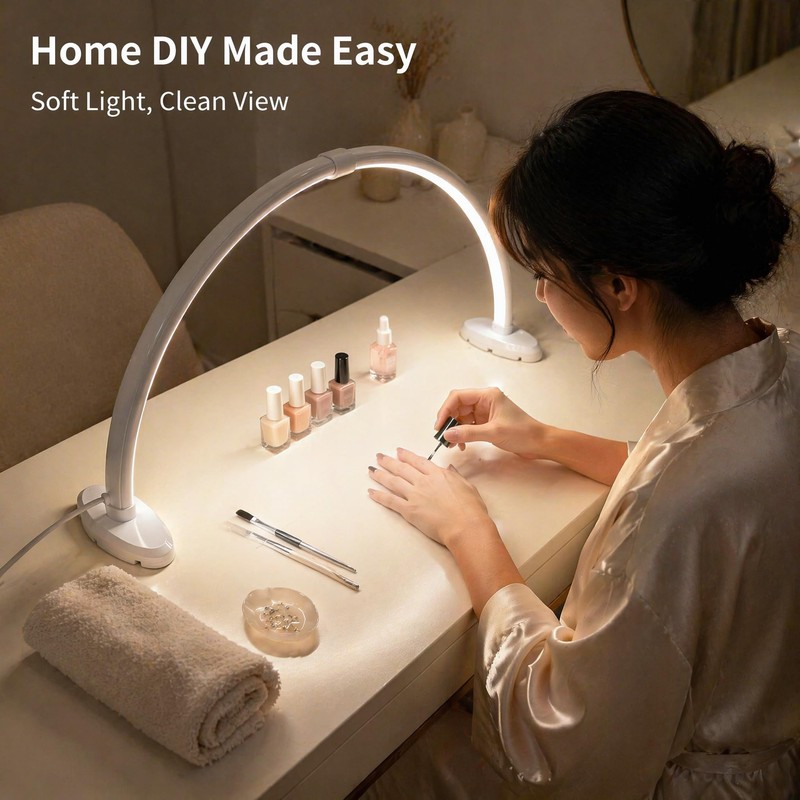 welltell Half Moon Nail Light, 180° No Shadow LED Nail