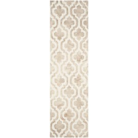 Safavieh Dip Dye Collection DDY537G Handmade Moroccan Watercolor Premium Wool Runner, 2'3" x 8' , Beige / Ivory