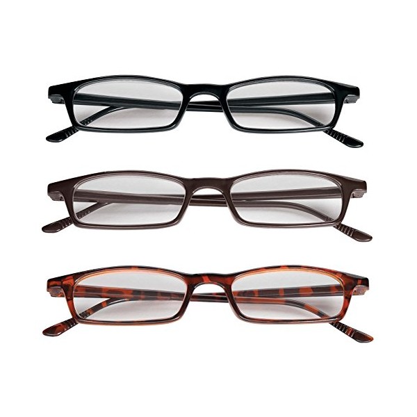 3 Pair Value Pack Reading Glasses - Magnification 4.00X