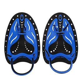 Swimming Hand Paddle, Whale Diving Hand Fins Paddles Swimming Training Aid Snorkeling Hand Stroke Webbed Training Fin(M-Blue)