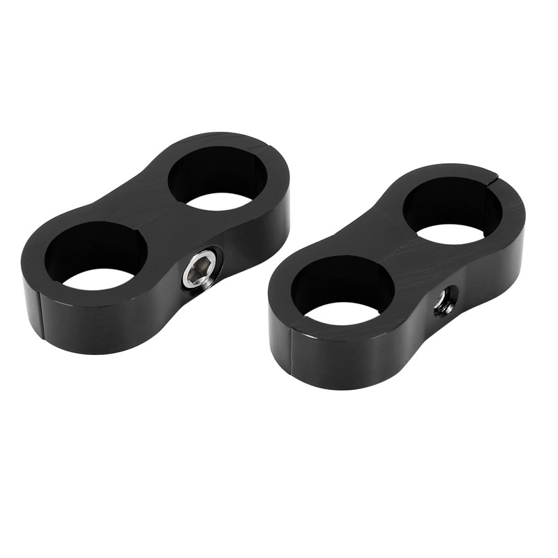 X AUTOHAUX 4pcs Black AN10 19mm Car Hose Separator Clamp