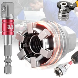 dcas 3/8 Inch Socket Wrench Tool, Universal Socket Spanner 10-19 mm, Professional Adjustable Socket Wrench Tool, Multifunctional Universal Socket Wrench Tool (Bring Connecting Rod)