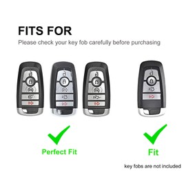 for Ford Key Fob Cover with Keychain Soft TPU Full Protection Car Key Case Cover Compatible with Ford Escape Expedition Explorer F-150 F-250 F-350 F-450 F-550 Maverick Mustang Lincoln Aviator (Blue)