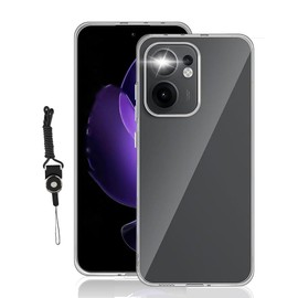 For OPPO Reno13 A ケース クリア 保護ケース オッポ レノ 13A カバー スマホケース CPH2699 / A501OP 透明 TPU ソフト 薄型 軽量 耐衝撃 全面保護 柔らかい すり傷防 耐水 ストラップホール付属 ネックストラップ付 携帯カバー OPPO Reno13 A
