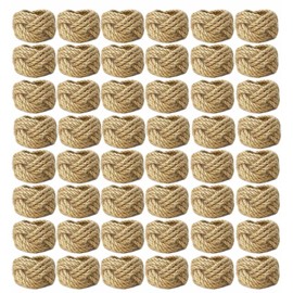 WINGFISH - Juego de 50 servilleteros tejidos de yute de arpillera de granja a granel para mesa de comedor, servilleteros náuticos para decoración de mesa para fiestas, banquetes, bodas, cumpleaños