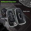 HIBEYO Flip 3 Button Key Fob Cover Compatible with Ford