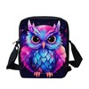 HELLHERO Owl Small Crossbody Purse for Women Men Shoulder Messenger