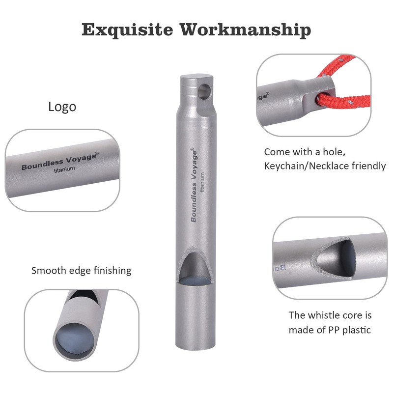 iBasingo Titanium Whistle Outdoor Camping Hiking Hunting Climbing Emergency Survival