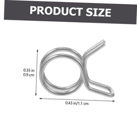 ABOOFAN 120pcs Stainless Steel Double Wire Spring Hose Clamps Fuel Line Tube Clips Durable Fixing for Automotive and Garden Use