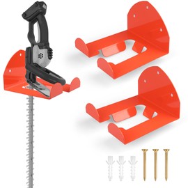 Wodesid Weedeater Hanger, 2 Pack Trimmer Rack, Heavy Duty Weed Eater Hanger, Weed Wacker Hooks Garage Organizer Wall Mount Garden Power Tools Holder for Grass Trimmer, Hedge Trimmer, Garage Trimmer