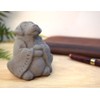 Modern Artisans Meditating Dog - Cast Stone Desk Pet, 3"
