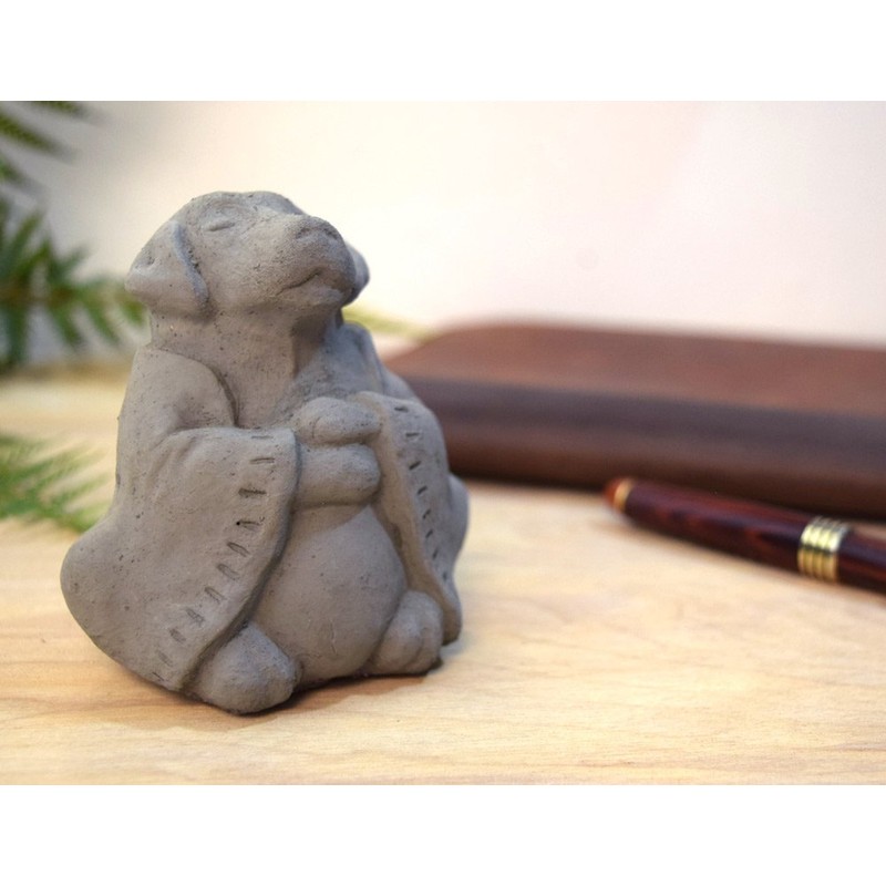 Modern Artisans Meditating Dog - Cast Stone Desk Pet, 3"