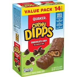 Quaker Chewy Dipps Granola Bars Chocolate Chip, 1.09 oz, 14 Ct