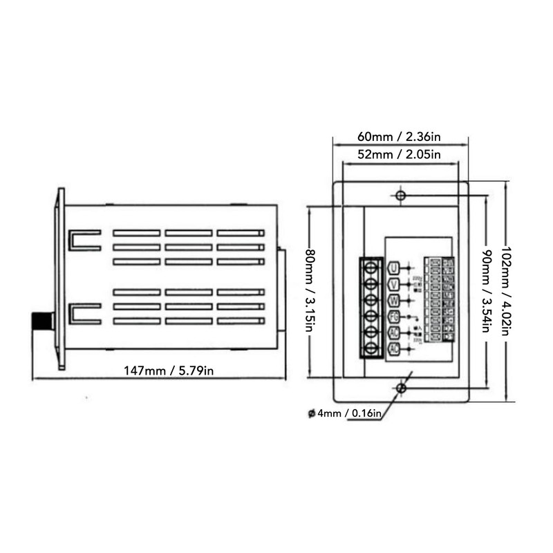 90W Mini Motor Inverter 1PH 176‑264V Input 3PH 0‑220V Output