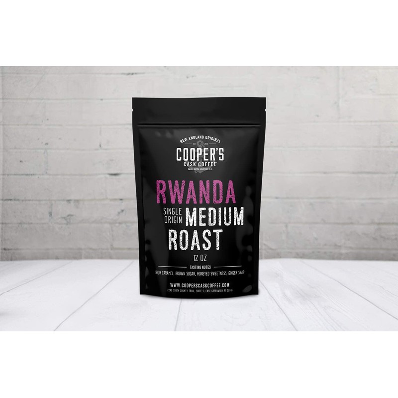 Rwanda Full Bodied Medium Roast Coffee Beans, Single Origin Ground