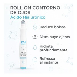 Roll-on contorno de ojos ácido hialurónico, hidrata y suaviza arrugas día/noche